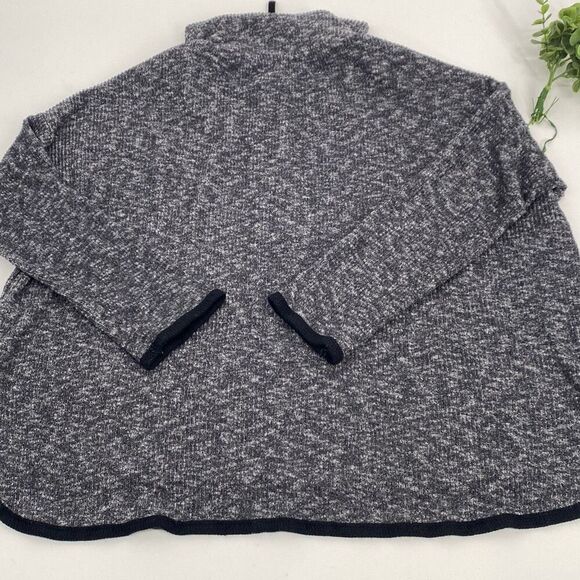 Anthropologie Saturday Sunday weekender Quarter Zip‎ Split Hem Sweatshirt Grey M - Picture 3 of 14